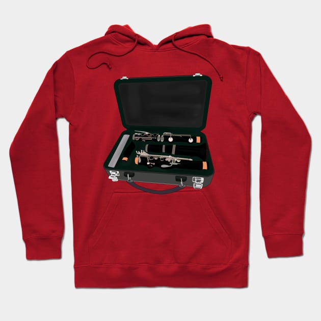 Clarinet Disassembled Inside a Suitcase Hoodie by DiegoCarvalho